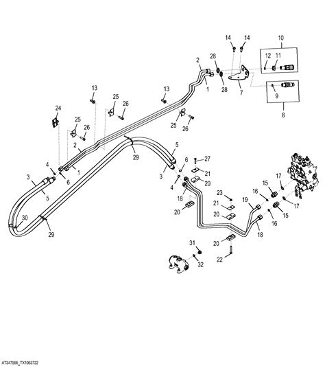 john deere skid steer metal hydraulic line|john deere parts diagram.